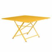 Table pliante Cargo / 128 x 128 cm - 8 personnes - Fermob jaune en métal