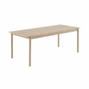 Table rectangulaire Linear WOOD / Bois - 200 x 90 cm - Muuto bois naturel en bois