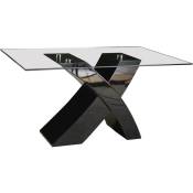 Table repas Mona - 150 x 90 x 74 cm - Noir - Noir.