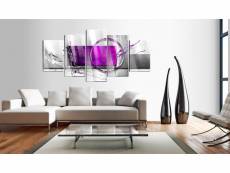 Tableau sur verre acrylique - violet expression [verre] 100x50 cm tva110024