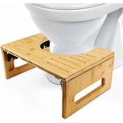 Tabouret de toilette pliable, marchepieds de toilette pour adultes, tabouret en bois peut soulager la constipation, adapté pour la salle de bain, les