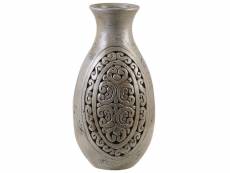 Vase décoratif gris 51 cm megara 243237