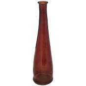 Vase long Uly en verre recyclé H80cm ambre Atmosphera
