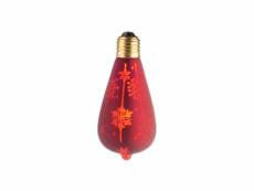 Ampoule lampe déco rouge avec neige st64 e27