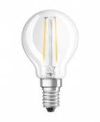 Ampoule LED E14 / Sphérique claire - 2,8W=25W (2700K, blanc chaud) - Osram transparent en verre