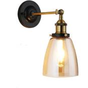 Applique Murale Abat-Jour En Verre, Vintage Style Industrielle Ampoule filament Edison E27 Lamp Loft Bar Cuisine Digilamp
