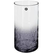 Atmosphera - Vase cylindre - verre craquelé - H30 cm créateur d'intérieur - Gris