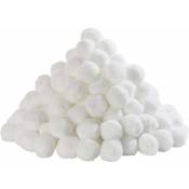 Balles filtrantes pour piscines intérieures et extérieures 700g 100 % polyéthylène Recyclable Blanc Remplacent Sable Filtrant Lavable et sans résidus