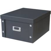 Box And Beyond - Lot de 10 boites de rangement avec couvercle - Carton - Poignées en métal - 28 x 35 x 18 cm