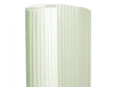 Canisse PVC double face Blanc 6 m - 2 rouleaux de 3 x 1,50 m - Jardideco