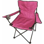 Chaise de camping avec porte-gobelet - rose