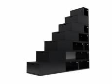 Escalier cube de rangement hauteur 175 cm noir ESC175-N