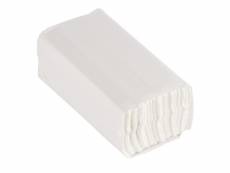 Essuie-mains pli en c blanc - lot de 15 paquets de 160 feuilles - jantex - - papier 310x230xmm