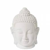 Figurine Bouddha CERAMIQUE Blanc L (28x28x44cm) JOLIPA