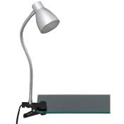 Lampe LED à pince BRILONER LEUCHTEN GRIP, 2,5 W, 250 lm, IP20, couleur titane, métal-plastique, 7 x 28,5 x 15,5 cm