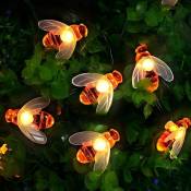 Linghhang - Guirlande Lumineuse Exterieur Lampe Solaire, 50 led 7 m 8 modes Étanche Eclairage d'Ambiance Jolies Décoration Lumière pour Jardin