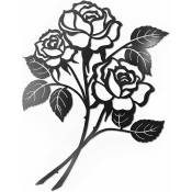 Memkey - Décoration Murale Métal en Forme de Rose