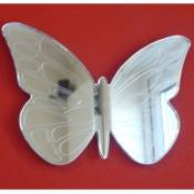 Papillon ailes grande horloge miroir - 25 cm x 20 cm