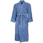 Peignoir col kimono en coton Cobalt XL