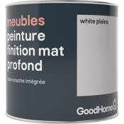 Peinture de rénovation meubles GoodHome blanc White Plains mat profond 0 5L