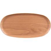 Plateau ovale bois naturel 35x18 cm - Marron - Table