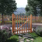 Portillon de clôture Bois de noisetier imprégné 100 x 100 cm - SKM