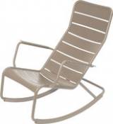 Rocking chair Luxembourg / Aluminium - Fermob beige en métal