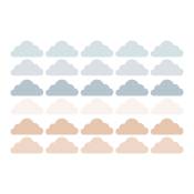 Stickers muraux en vinyle nuages bleu et beige