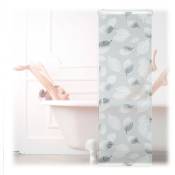 Store de baignoire, 60 x 240 cm, rideau de douche avec chaine, montage flexible, salle de bain, noir-blanc - Relaxdays
