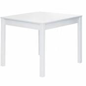 Table à manger coloris blanc - longueur 90 x profondeur 90 cm - Pegane