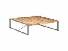 Table basse table de salon | bout de canapé 140x140x40 cm bois de manguier brut meuble pro frco91754