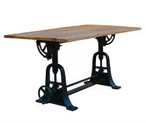 Table en bois de style industriel L150