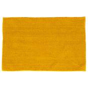 Tapis de bain chenille jaune moutarde - 50x80cm