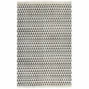 Tapis Kilim Coton 120 x 180 cm avec motif noir/blanc