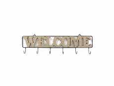 The home deco factory patere welcome m12 - 6 crochets