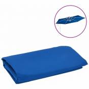 Tissu de remplacement pour parasol déporté Bleu azuré 350 cm