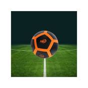 Trade Shop Traesio - Ballon De Football Noir Et Orange 21cm Match D'entrainement 06567