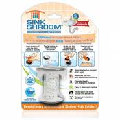 TubShroom SinkShroom Filtre, Silicone, Chrome, Standard