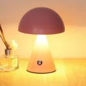 Veilleuse champignon, 3 couleurs, lampes de chevet à intensité variable, lampe de table champignon vintage, jolies lampes tactiles rechargeables par