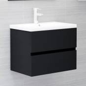 Vidaxl - Armoire d'évier avec lavabo intégré Noir