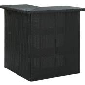 Vidaxl - Table d'angle de bar Noir 100x50x105 cm Résine