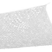 Voile d'ombrage carré design ombrière camouflage 4x4 m blanc - Blanc