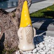 Wanda Collection - Sculpture de jardin nain 50cm jaune