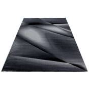Allotapis - Tapis moderne effet courbe à courtes mèches Kyzac Noir 120x170 - Noir