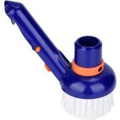 Brosse de nettoyage de fond de piscine, outils de nettoyage de piscine à tête ronde - blue