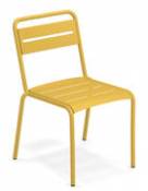 Chaise empilable Star / Acier - Emu jaune en métal