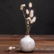 Chehoma - Vase céramique blanc 9x10cm - Blanc