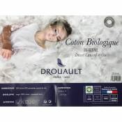 Drouault Oreiller carré Coton Biologique mi-ferme 65x65cm