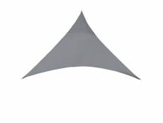 [en.casa] voile d'ombrage toile solaire polyester polyuréthane triangulaire gris foncé 500 x 500 x 500 cm