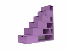 Escalier cube de rangement hauteur 150cm lilas ESC150-Li